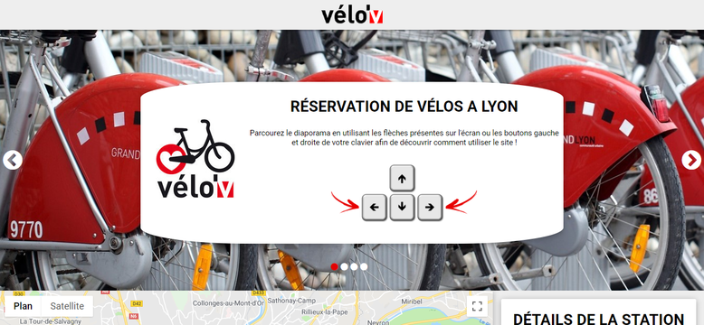 Impression d'écran du projet Velo'v